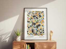 Antonio Gaudi Tiles Art Print Spanish Ceramic Pattern Wall Decor