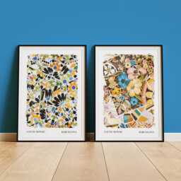 Antonio Gaudi Tiles Art Print Spanish Ceramic Pattern Wall Decor - thumbnail 4
