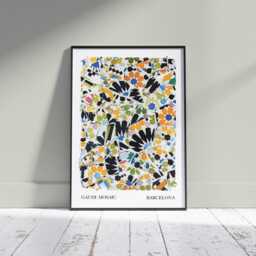 Antonio Gaudi Tiles Art Print Spanish Ceramic Pattern Wall Decor - thumbnail 3