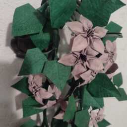 "Origami Purple Trillium Vines Arrangement 20""x9""x5" - thumbnail 3