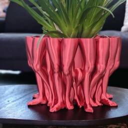 3D Printed Polyleg Planter - Abstract Indoor Plant Pot - thumbnail 2