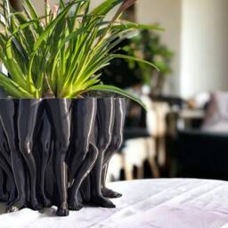3D Printed Polyleg Planter - Abstract Indoor Plant Pot - thumbnail 3
