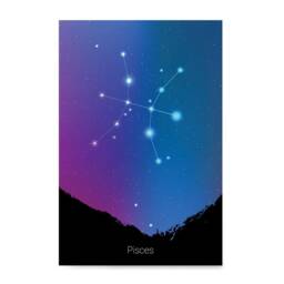 Zodiac Signs, Horoscope Constellations Posters - Poster Printing Wall Art Print For Home Office Decor Pisces - thumbnail 1
