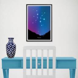Zodiac Signs, Horoscope Constellations Posters - Poster Printing Wall Art Print For Home Office Decor Pisces - thumbnail 2