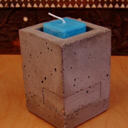 Bee Bath Garden Water Feature Recycled Glass & Concrete By Jjl, Succulent Planter, Also A Concrete Candle Holder - thumbnail 2