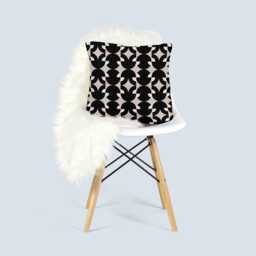 Monochrome Mod Geometric Throw Pillow - thumbnail 1