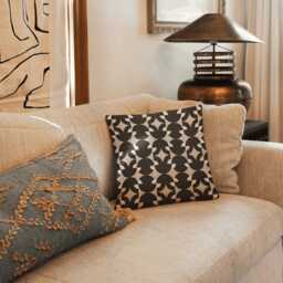Monochrome Mod Geometric Throw Pillow - thumbnail 2