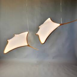 Handmade Manta Ray Lamp Nautical Led Pendant Light - thumbnail 2