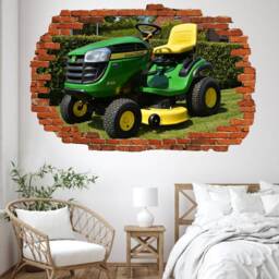Ride On Mower Small Tractor Wall Sticker Decal Mural Poster Decor 013 - thumbnail 2