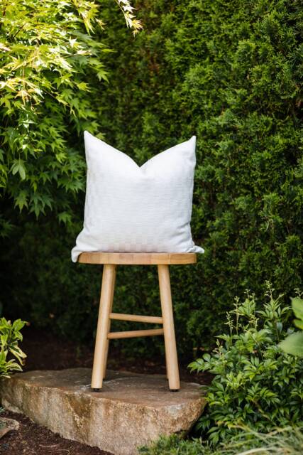 Alabaster -- Indoor/Outdoor White Basketweave Pillow Cover Outdoor Sunbrella Lumbar Neutral - image 1