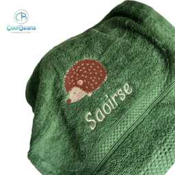 Hedgehog Towel - Personalised Face Cloth/Hand Bath = Embroidered - thumbnail 4