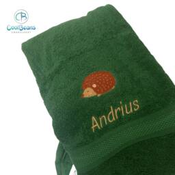 Hedgehog Towel - Personalised Face Cloth/Hand Bath = Embroidered - thumbnail 2
