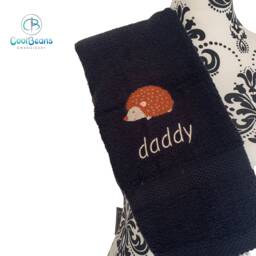 Hedgehog Towel - Personalised Face Cloth/Hand Bath = Embroidered - thumbnail 1