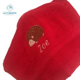 Hedgehog Towel - Personalised Face Cloth/Hand Bath = Embroidered - thumbnail 3