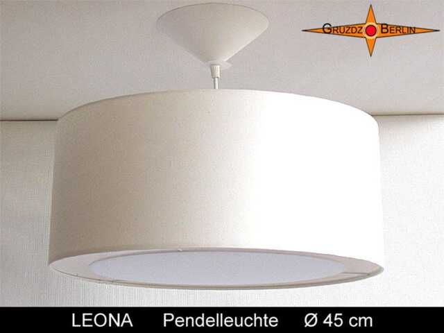 Beige Hanging Lamp Leona Creame Pendant With Light Edge Diffuser - image 1