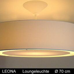 Beige Hanging Lamp Leona Creame Pendant With Light Edge Diffuser - thumbnail 2