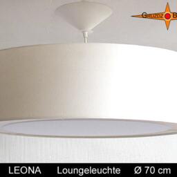 Beige Hanging Lamp Leona Creame Pendant With Light Edge Diffuser - thumbnail 3