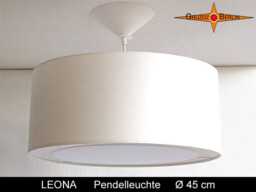 Beige Hanging Lamp Leona Creame Pendant With Light Edge Diffuser - thumbnail 1