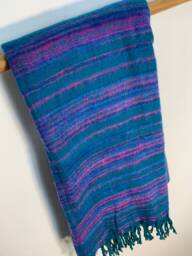 "Cosy Lightweight Blanket, Warm Colorful Festival Shawl, 38""x78"