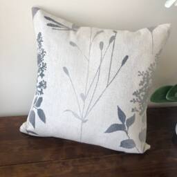 One Handmade Reversible Cushion in Laura Ashley Dragonfly Ombre Steel - thumbnail 2