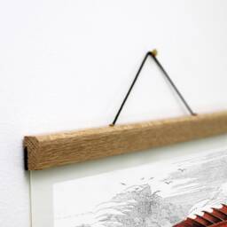 Vintage Reef Fish Canvas Print, Natural Oak Magnetic Hanger - thumbnail 2