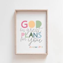 Set Of 3 Bible Verse Prints, Christian Wall Art, Boys Bedroom, Girls Bedroom Decor, Nursery Rainbow Scripture Prints - thumbnail 2