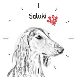 Saluki, Free Standing Mdf Floor Clock With An Image Of A Dog - thumbnail 2