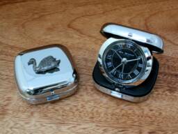 Valentines & Love Flip Up Alarm Clock Portable Quartz Movement Heart Dove Teddy Birthday Gift Ac