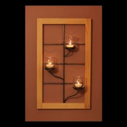Window Frame Wall Sconce With Vase Style Votive Holder - thumbnail 3