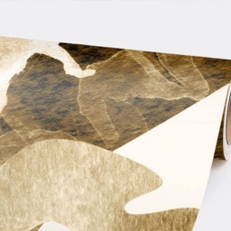 Golden Leaves Removable Wallpaper, Gold Palm, Leaf Wall Mural, Peel & Stick Tropical Watercolor Floral Wallpaper, Reusable #49 - thumbnail 3
