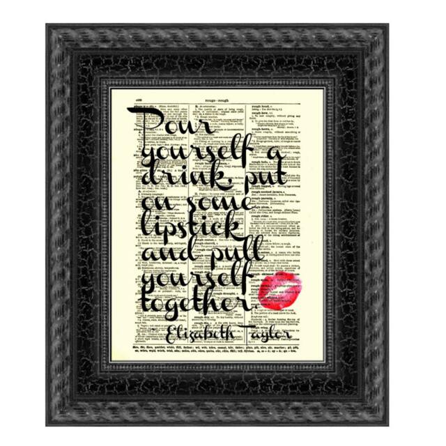 Antique Dictionary Art Print Inspirational Girlboss Office Decor - image 1