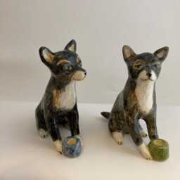 Chihuahua Dog Candle Holder Handmade Cake Topper - thumbnail 2