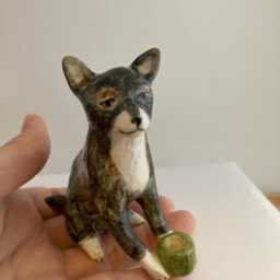 Chihuahua Dog Candle Holder Handmade Cake Topper - thumbnail 3