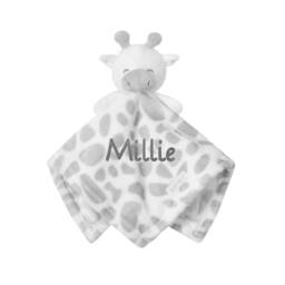 Personalised Baby Gift Sets Embroidered Giraffe Comforter & Blanket Boy/Girl Set Shower - thumbnail 3