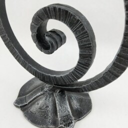 Hand Forged Wrought Iron Candle Holder, Rustic Anniversary Gift - thumbnail 4