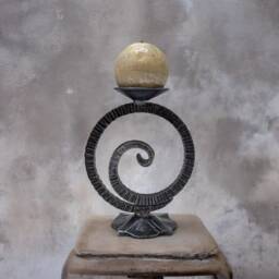 Hand Forged Wrought Iron Candle Holder, Rustic Anniversary Gift