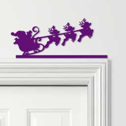 Door Topper Santa's Sleigh Christmas Decor Various Colours Decorative Sign - Novelty Wall Decor, Frame Art, Art - thumbnail 4