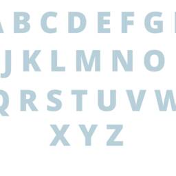 Initial Sign For Gray Blue Nursery Wall Decor, Wicker Letter Name Art - thumbnail 4
