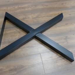 steel X Table Legs Black Metal Dining, Kitchen, Meeting - Set Of 2 - thumbnail 3