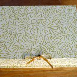 William Morris Box File Lily Leaf Gold Design, Handmade Office Storage - thumbnail 2
