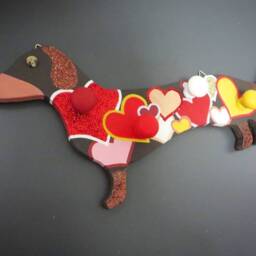 Small Wooden Coat Rack in The Shape Of A Dachshund Dog - Coat - thumbnail 2