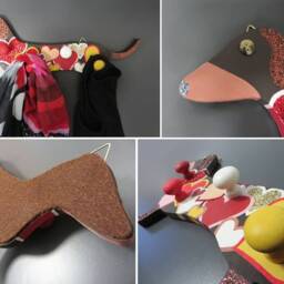 Small Wooden Coat Rack in The Shape Of A Dachshund Dog - Coat - thumbnail 3
