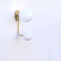 Bathroom Vanity, Vanity Fixture, Mid Century Brass Wall Sconce Light, Ul Listed, No.0233 - thumbnail 2