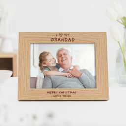 I Love My Grandad Christmas Gift - Photo Frame For Grandpa Gramps Engraved Custom For 7x5 Or 6x4 Picture - thumbnail 2