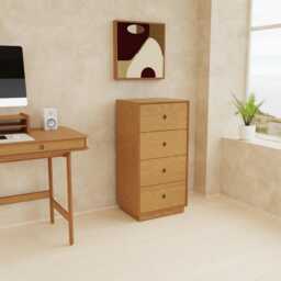Handmade Birch Plywood Tall Dresser Scandinavian Chest Of Drawers