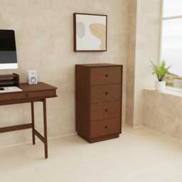 Handmade Birch Plywood Tall Dresser Scandinavian Chest Of Drawers - thumbnail 4