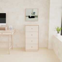 Handmade Birch Plywood Tall Dresser Scandinavian Chest Of Drawers - thumbnail 3