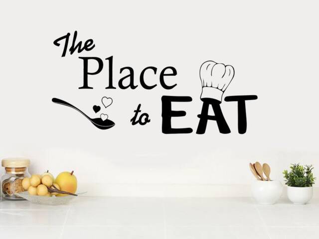 The Place To Eat Wall Art Sticker, Vinyl Decal, Modern Transfer, PVC - image 1