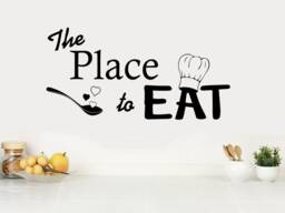 The Place To Eat Wall Art Sticker, Vinyl Decal, Modern Transfer, PVC