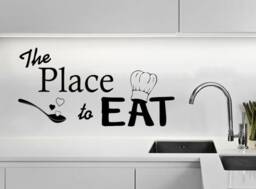 The Place To Eat Wall Art Sticker, Vinyl Decal, Modern Transfer, PVC - thumbnail 2